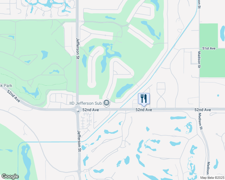 map of restaurants, bars, coffee shops, grocery stores, and more near 51686 Vía Sorrento in La Quinta