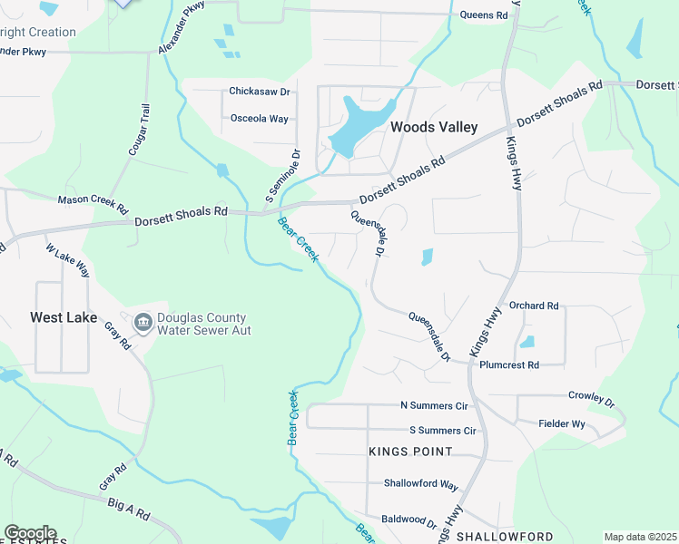 map of restaurants, bars, coffee shops, grocery stores, and more near 6561 Squire Place in Douglasville