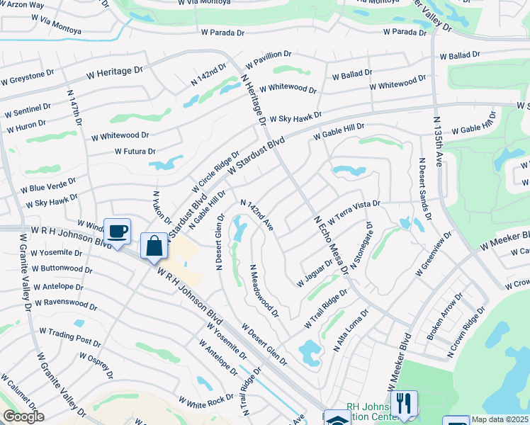 map of restaurants, bars, coffee shops, grocery stores, and more near 14126 West Springdale Drive in Sun City West