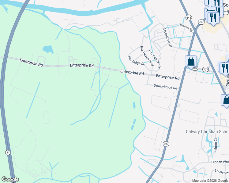 map of restaurants, bars, coffee shops, grocery stores, and more near 6219 Joseph Road in Myrtle Beach