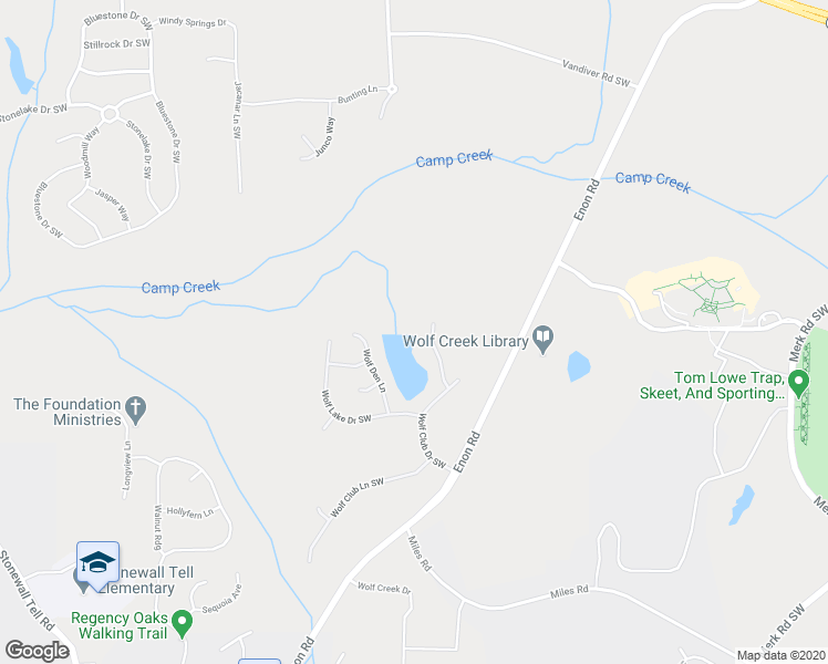 map of restaurants, bars, coffee shops, grocery stores, and more near 2812 Wolf Club Court in Atlanta