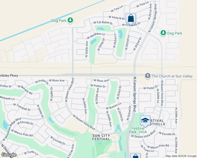 map of restaurants, bars, coffee shops, grocery stores, and more near 26508 West Ross Avenue in Buckeye