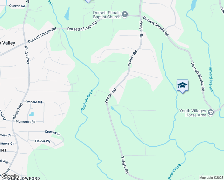 map of restaurants, bars, coffee shops, grocery stores, and more near 4843 Yeager Road in Douglasville