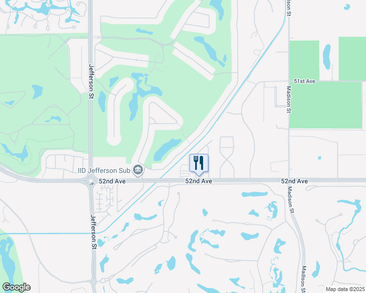 map of restaurants, bars, coffee shops, grocery stores, and more near 51641 El Dorado Drive in La Quinta