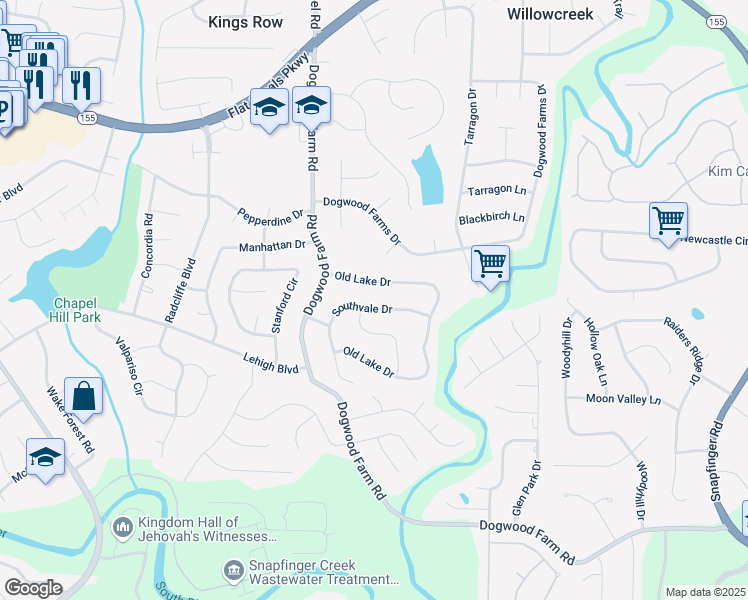 map of restaurants, bars, coffee shops, grocery stores, and more near 4336 Southvale Drive in Decatur