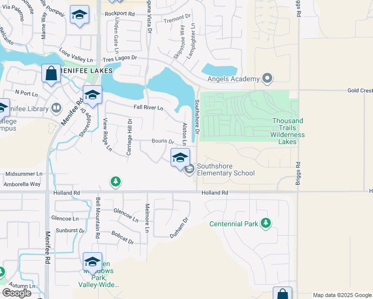 map of restaurants, bars, coffee shops, grocery stores, and more near 29463 Bouris Drive in Menifee