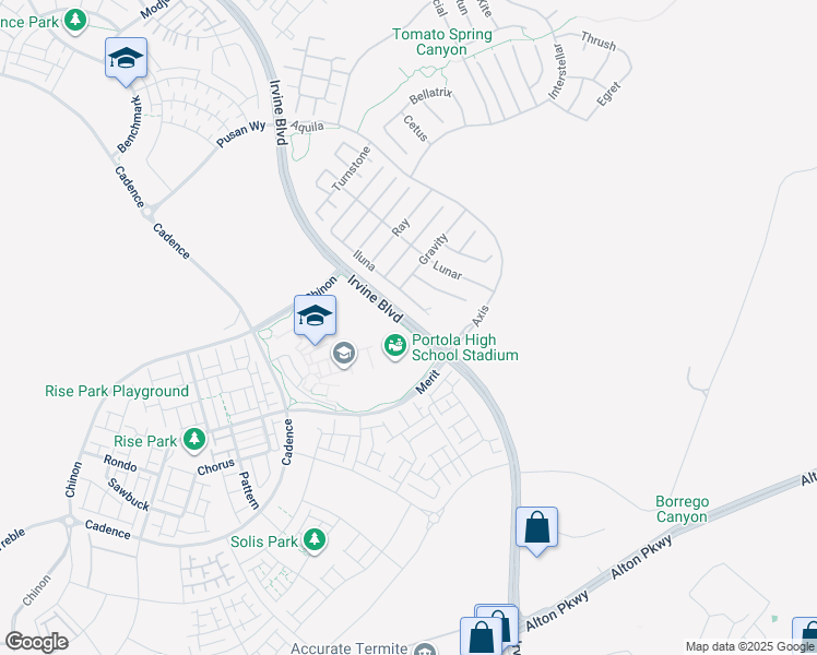 map of restaurants, bars, coffee shops, grocery stores, and more near 77 Cartwheel in Irvine