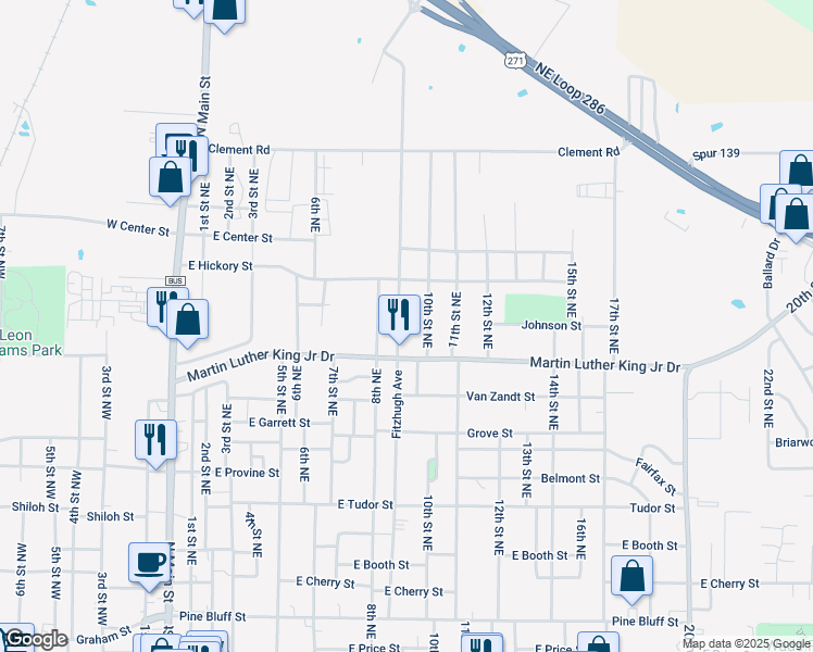 map of restaurants, bars, coffee shops, grocery stores, and more near 1358 Fitzhugh Avenue in Paris