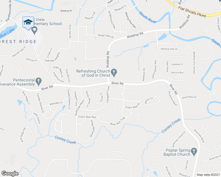 map of restaurants, bars, coffee shops, grocery stores, and more near 3706 Landgraf Cove in Decatur