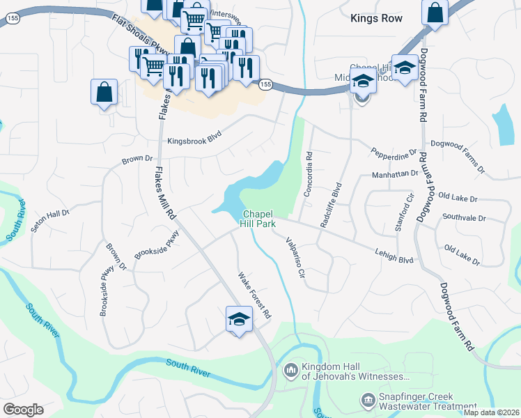 map of restaurants, bars, coffee shops, grocery stores, and more near 3985 Lehigh Boulevard in Decatur