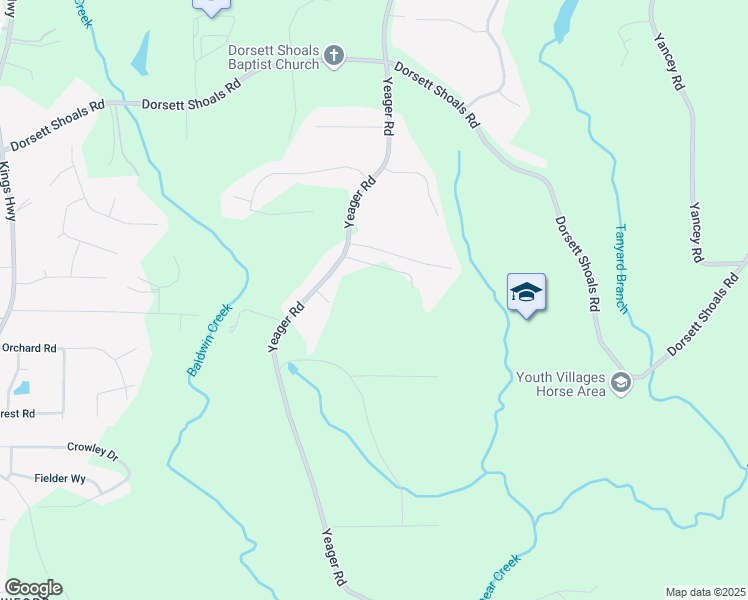 map of restaurants, bars, coffee shops, grocery stores, and more near 4820 Yeager Road in Douglasville
