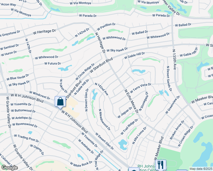 map of restaurants, bars, coffee shops, grocery stores, and more near 14126 West Springdale Drive in Sun City West