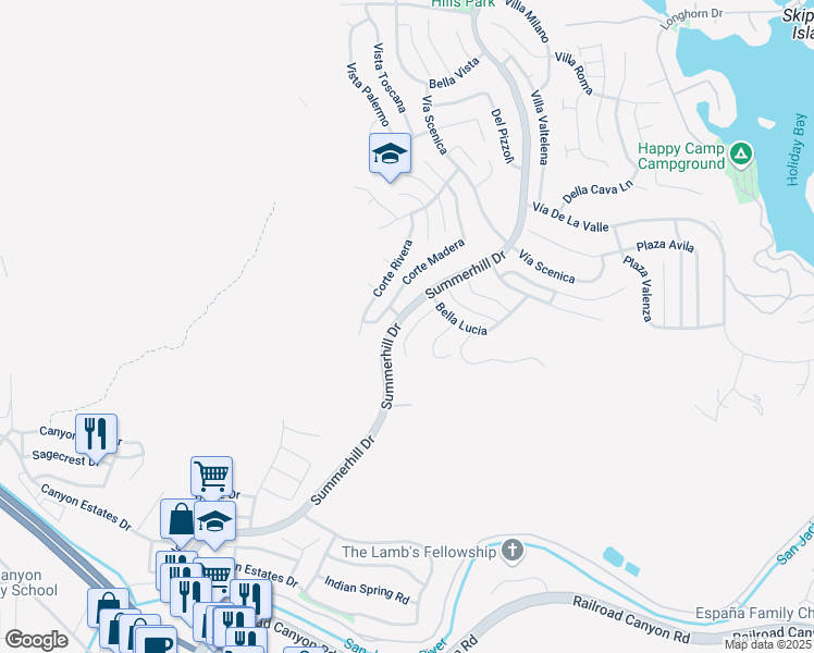 map of restaurants, bars, coffee shops, grocery stores, and more near 15 Bella Caserta in Lake Elsinore