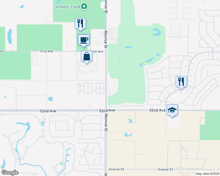 map of restaurants, bars, coffee shops, grocery stores, and more near 51620 Sidewinder Dr in Indio