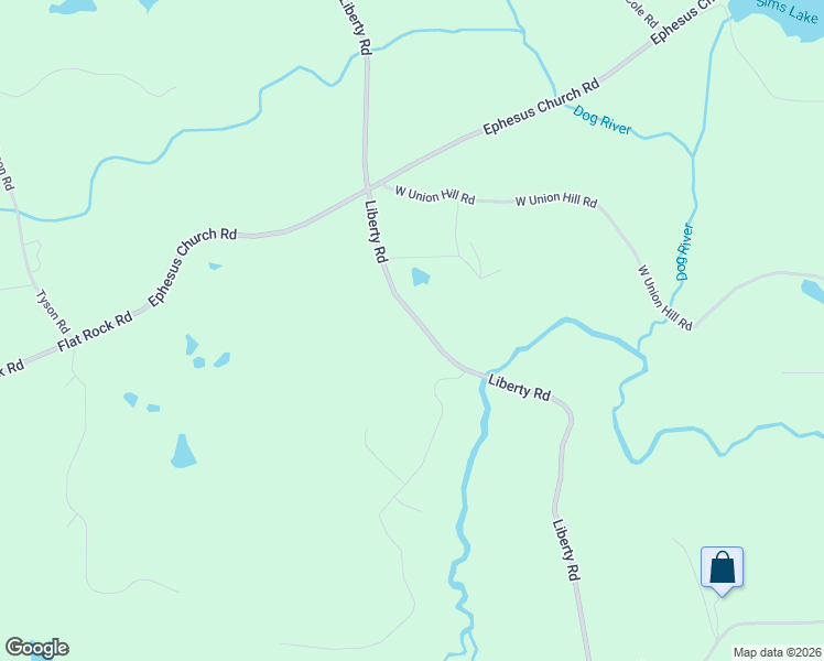 map of restaurants, bars, coffee shops, grocery stores, and more near 4835 Liberty Road in Villa Rica
