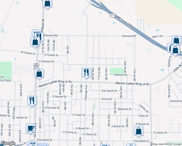 map of restaurants, bars, coffee shops, grocery stores, and more near 1358 Fitzhugh Avenue in Paris