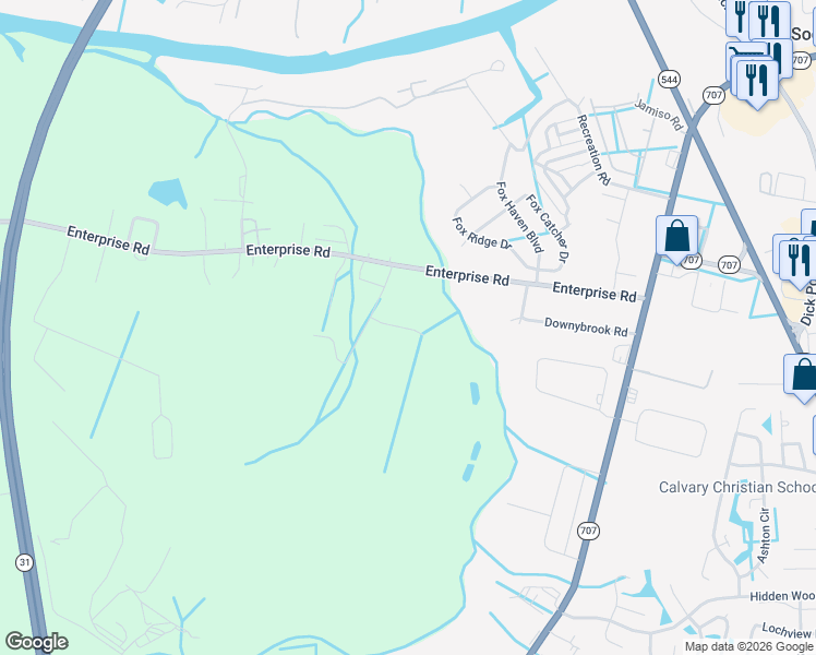 map of restaurants, bars, coffee shops, grocery stores, and more near 6219 Joseph Road in Myrtle Beach
