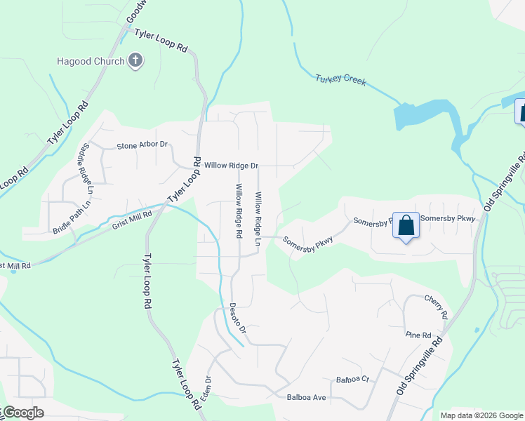 map of restaurants, bars, coffee shops, grocery stores, and more near 5810 Hatchers Run in Pinson