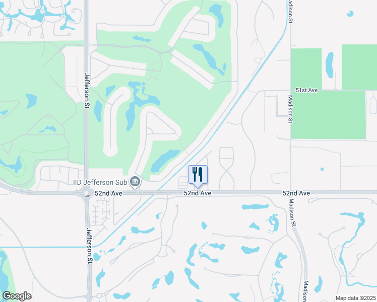 map of restaurants, bars, coffee shops, grocery stores, and more near 51641 El Dorado Drive in La Quinta
