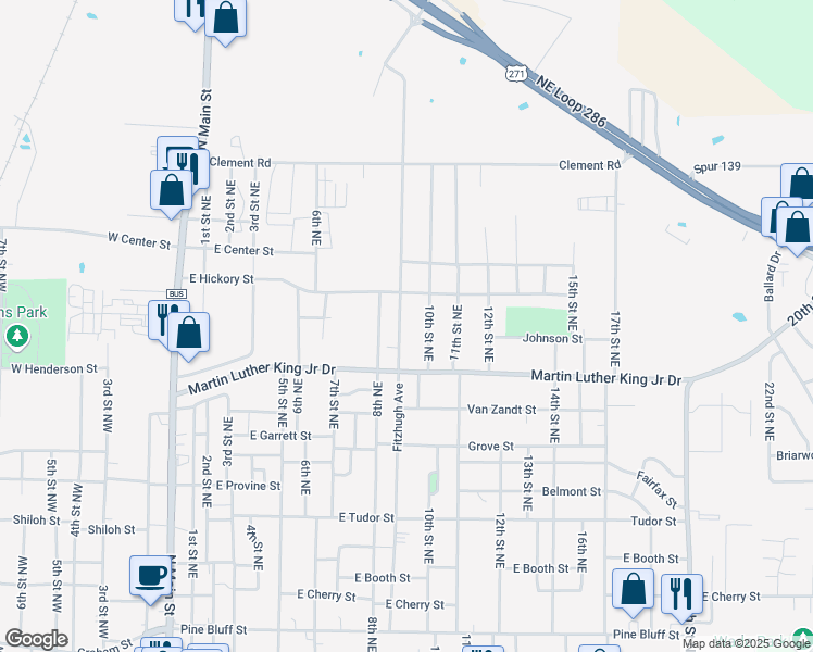 map of restaurants, bars, coffee shops, grocery stores, and more near 1358 Fitzhugh Avenue in Paris
