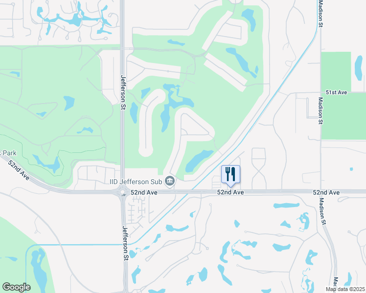map of restaurants, bars, coffee shops, grocery stores, and more near 51542 Vía Sorrento in La Quinta