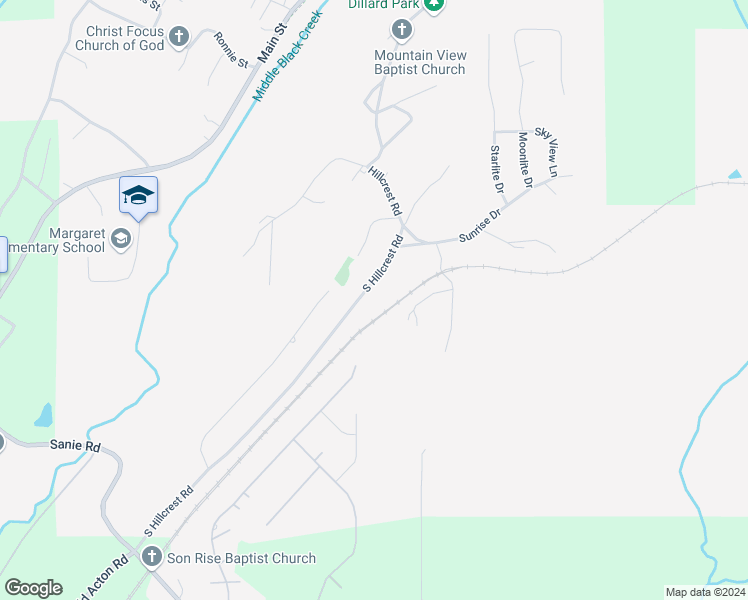 map of restaurants, bars, coffee shops, grocery stores, and more near 746 South Hillcrest Road in Odenville