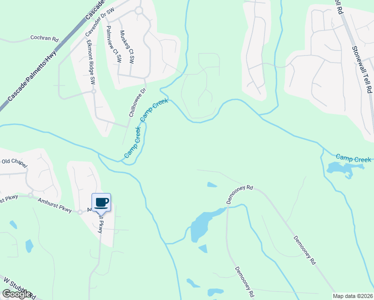 map of restaurants, bars, coffee shops, grocery stores, and more near 3000 Hathcock Road in College Park