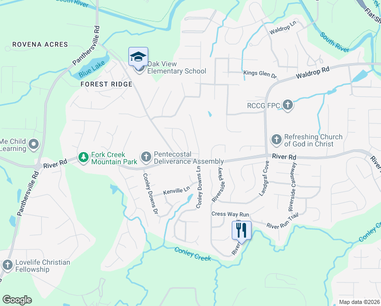 map of restaurants, bars, coffee shops, grocery stores, and more near 3096 Dogwood Avenue in Decatur