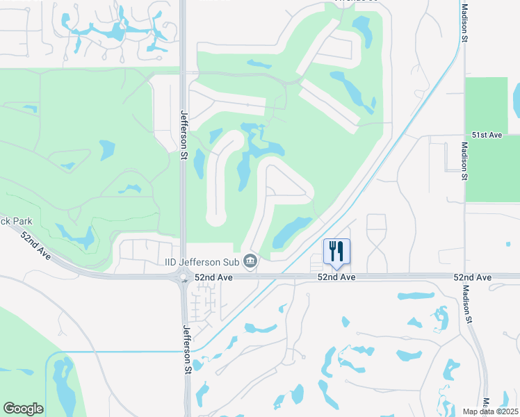 map of restaurants, bars, coffee shops, grocery stores, and more near 51533 Vía Sorrento in La Quinta