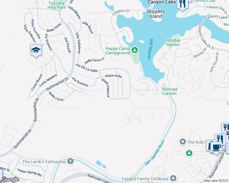 map of restaurants, bars, coffee shops, grocery stores, and more near 7 Plaza Lucerna in Lake Elsinore