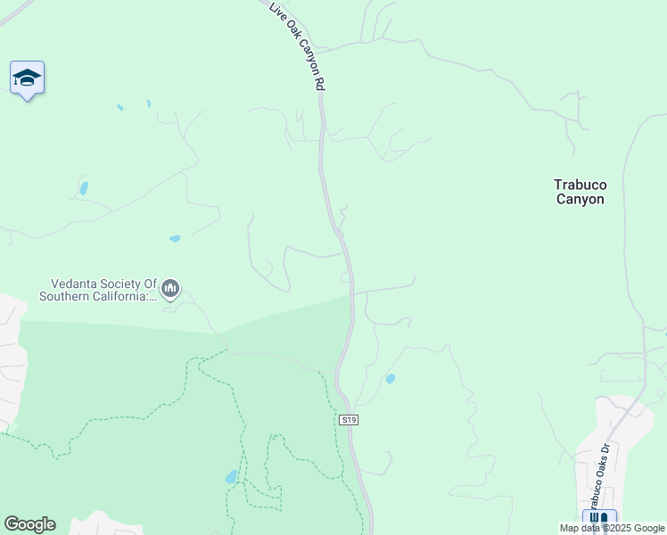 map of restaurants, bars, coffee shops, grocery stores, and more near 19735 Live Oak Canyon Road in Trabuco Canyon