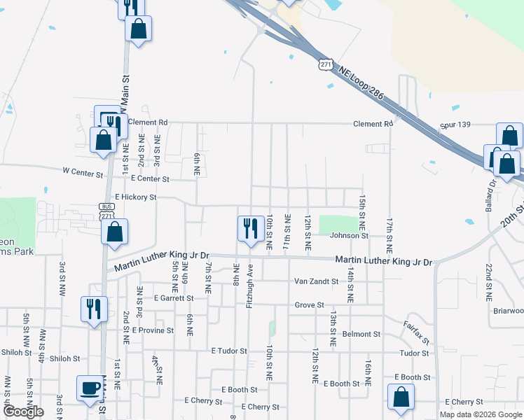 map of restaurants, bars, coffee shops, grocery stores, and more near 951 East Hickory Street in Paris