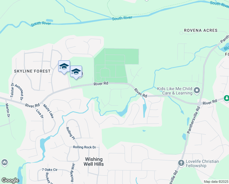 map of restaurants, bars, coffee shops, grocery stores, and more near 2451 Broad River Place in Ellenwood