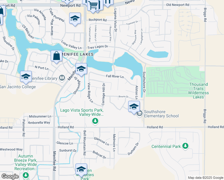 map of restaurants, bars, coffee shops, grocery stores, and more near 30690 Lime Rock Circle in Menifee