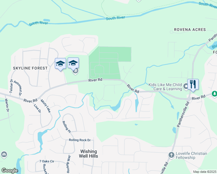 map of restaurants, bars, coffee shops, grocery stores, and more near 2451 Broad River Pl in Ellenwood