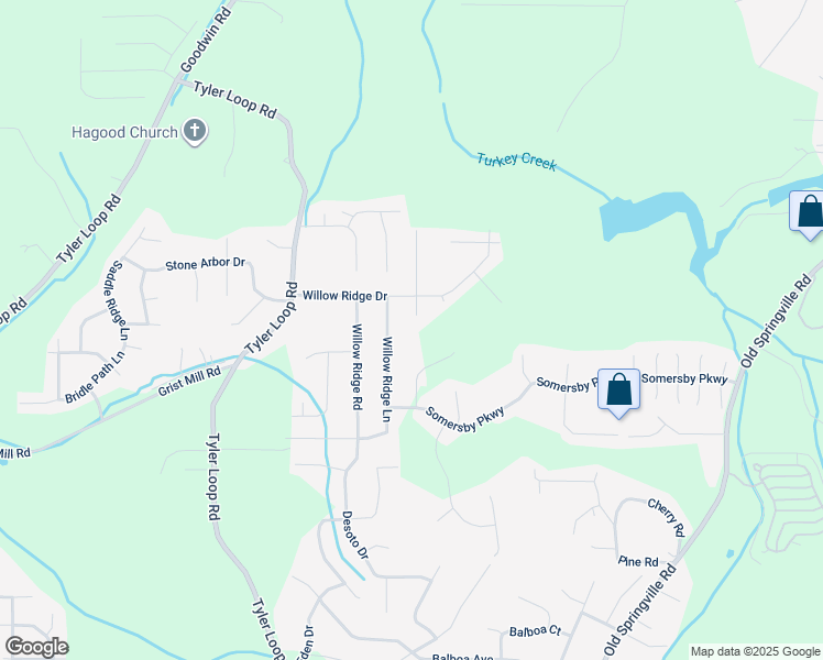 map of restaurants, bars, coffee shops, grocery stores, and more near 5900 Honeysuckle Circle in Pinson