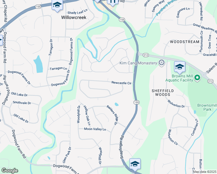 map of restaurants, bars, coffee shops, grocery stores, and more near 4630 Shannondale Lane in Lithonia