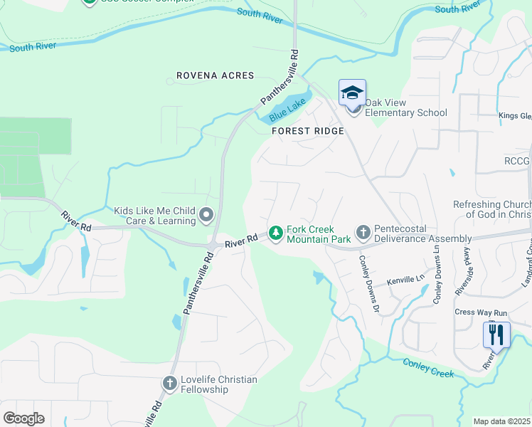 map of restaurants, bars, coffee shops, grocery stores, and more near 3679 Seabass Road in Decatur