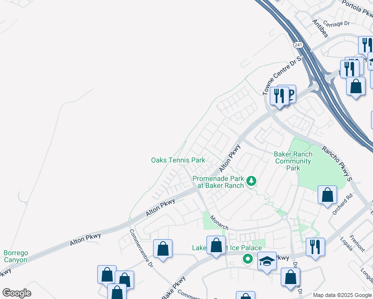 map of restaurants, bars, coffee shops, grocery stores, and more near 49 Heliotrope in Lake Forest