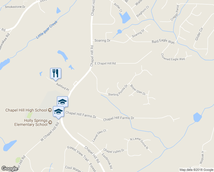 map of restaurants, bars, coffee shops, grocery stores, and more near 4681 Woodglen Court in Douglasville