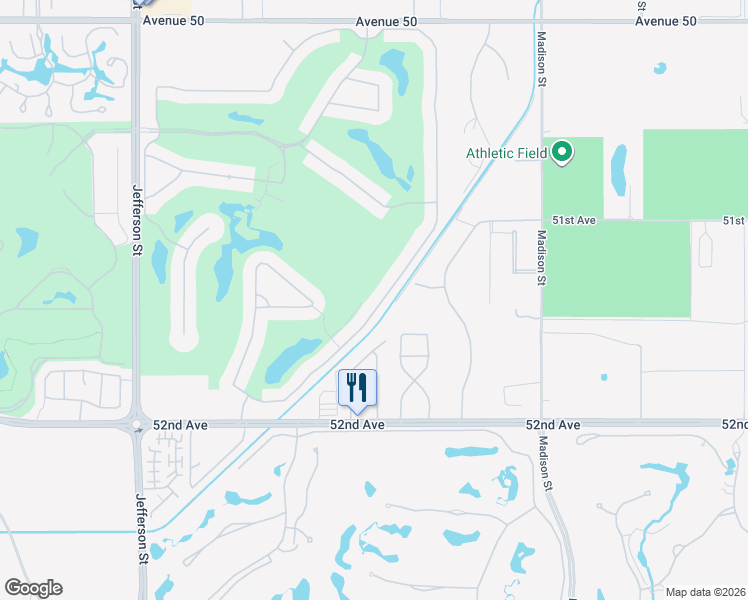 map of restaurants, bars, coffee shops, grocery stores, and more near 51333 El Dorado Drive in La Quinta