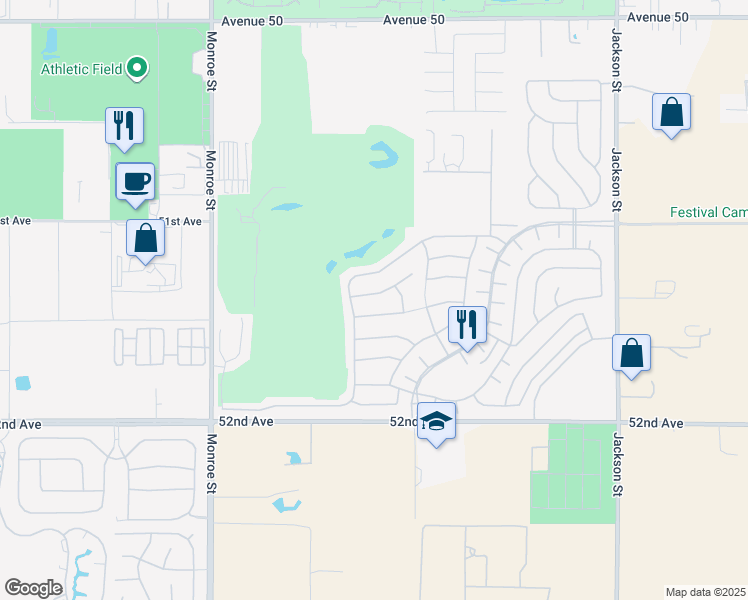 map of restaurants, bars, coffee shops, grocery stores, and more near 82395 Crane Dr in Indio