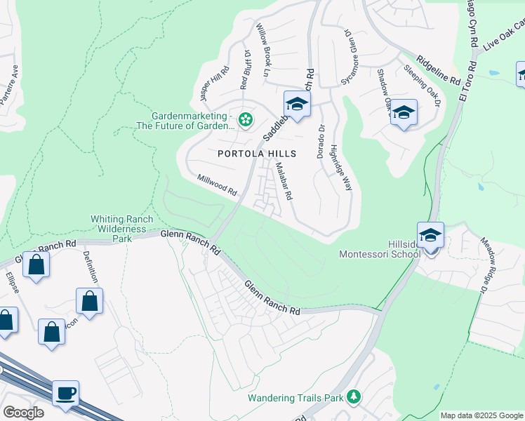 map of restaurants, bars, coffee shops, grocery stores, and more near 28524 Sorano Cove in Lake Forest