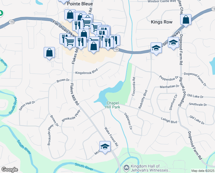 map of restaurants, bars, coffee shops, grocery stores, and more near 3715 Sapphire Court in Decatur