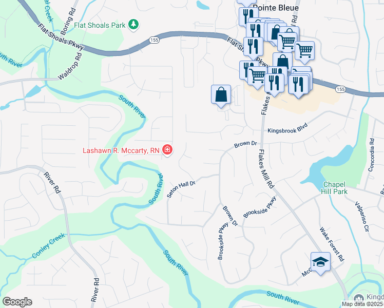 map of restaurants, bars, coffee shops, grocery stores, and more near 3684 Wittenburg Court in Decatur