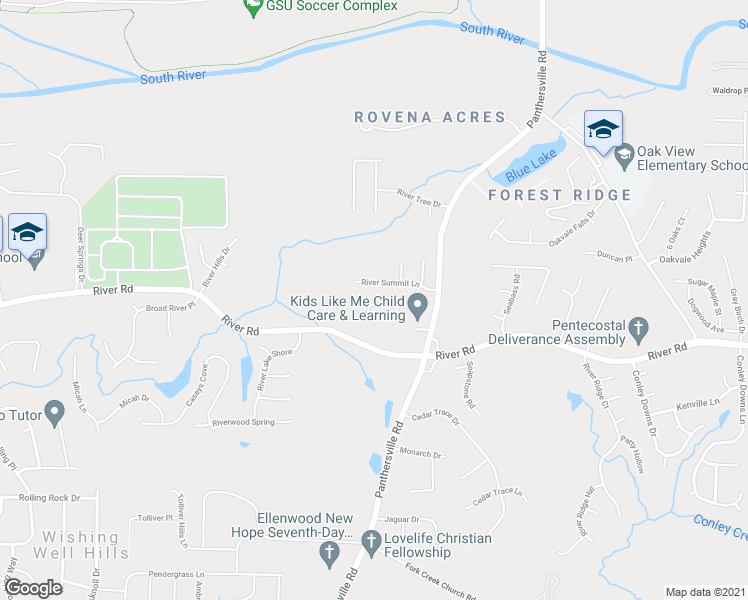 map of restaurants, bars, coffee shops, grocery stores, and more near 3721 Summit Trce in Decatur