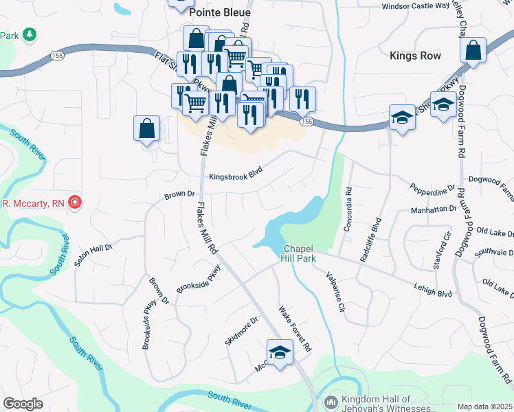 map of restaurants, bars, coffee shops, grocery stores, and more near 3651 Sapphire Court in Decatur