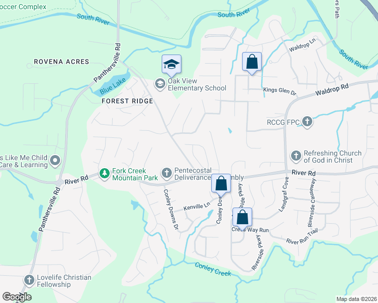 map of restaurants, bars, coffee shops, grocery stores, and more near 3692 Oakvale Road in Decatur