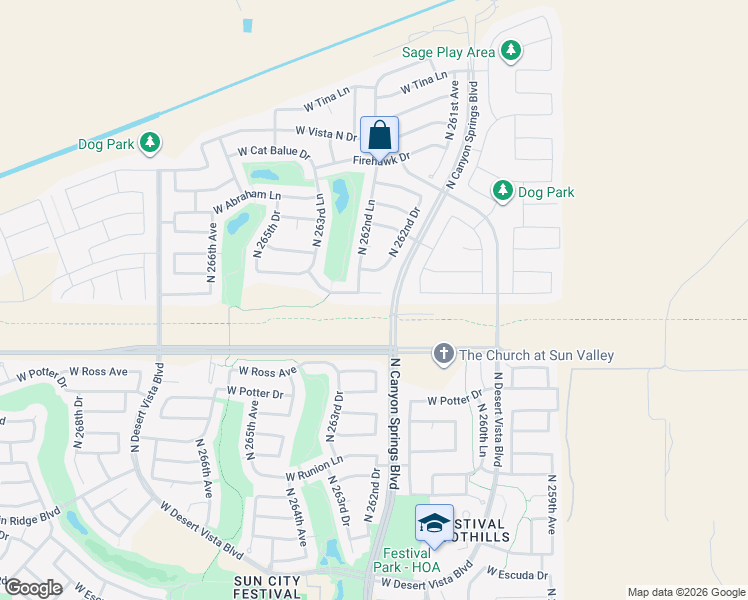 map of restaurants, bars, coffee shops, grocery stores, and more near 26291 West Quail Avenue in Buckeye
