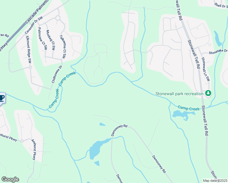 map of restaurants, bars, coffee shops, grocery stores, and more near 3143 Demooney Road in College Park